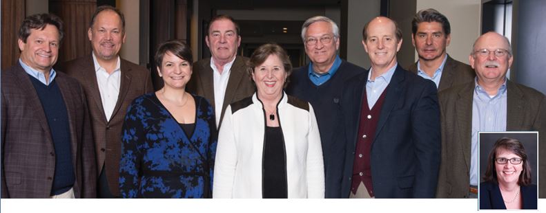 From left: Dan Slipkovich, Mark Medley, Meredith Nelson, Jerry Mabry, Kathy Hewitt, Don Lighter, Stephen Snow, Michael Wiechart; Robert Hensley and (inset) Tallulah Holmstrom.